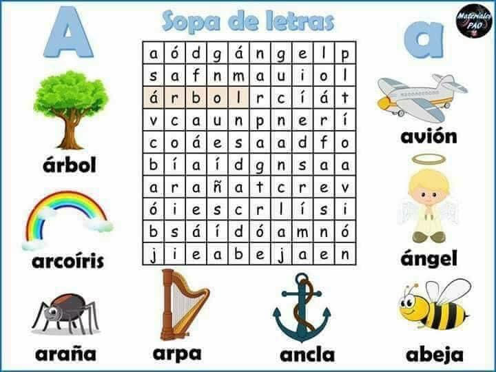 Descargar Sopas de Letras para Imprimir para Niños